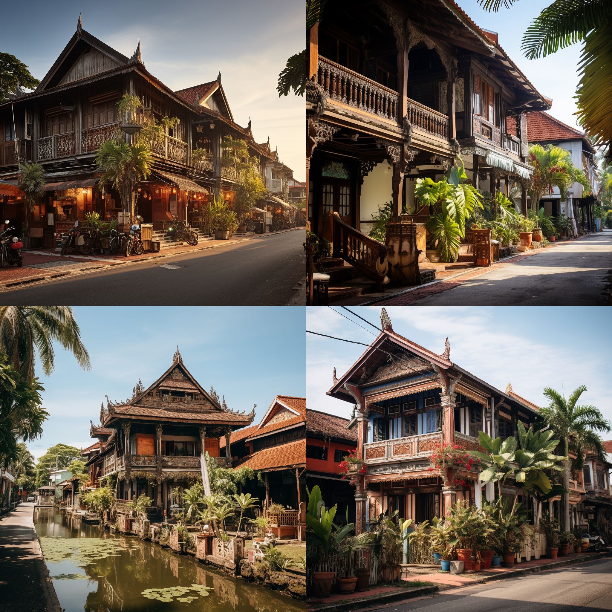 Maisons traditionnelles malaises à Malacca