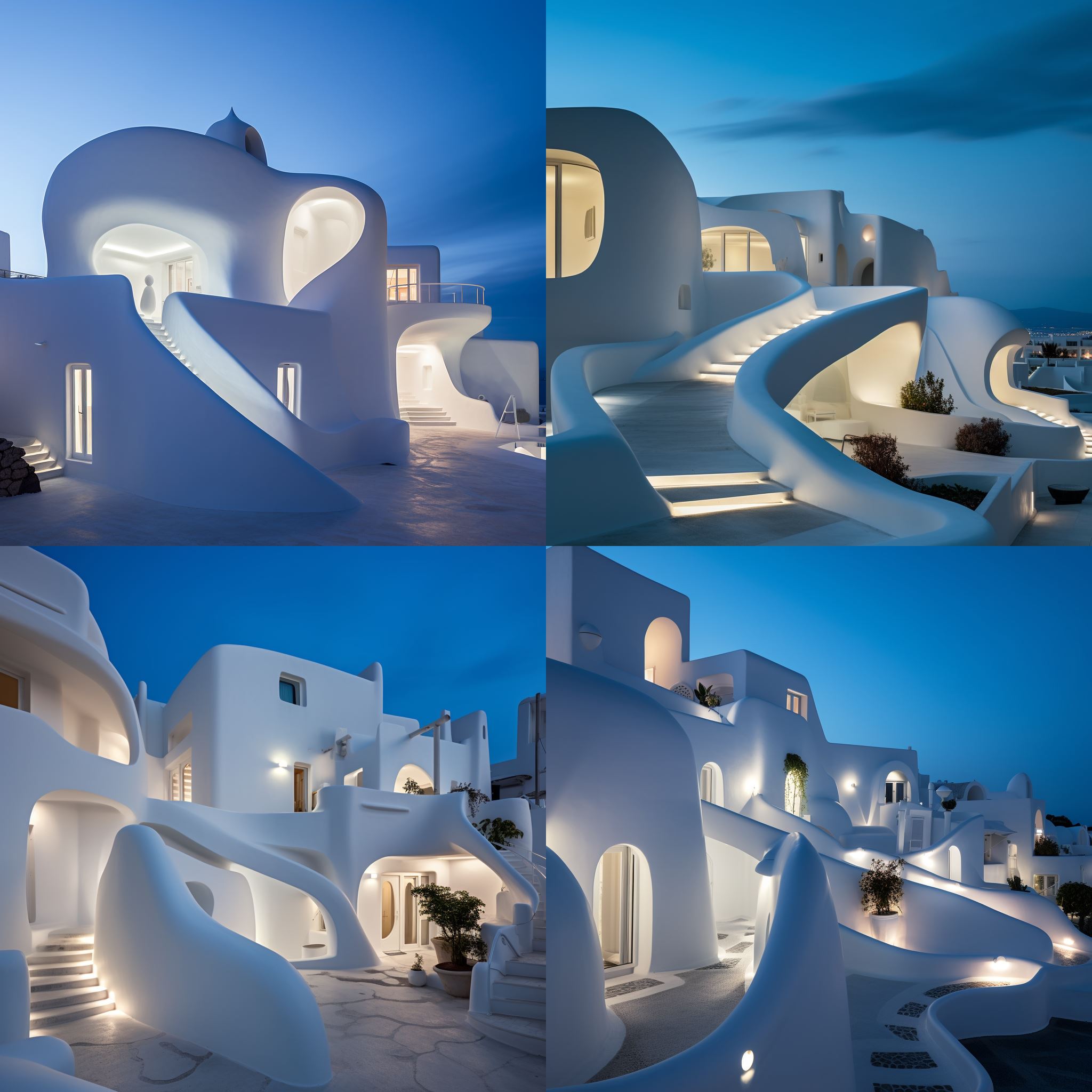 Architecture cycladique grecque modernisée