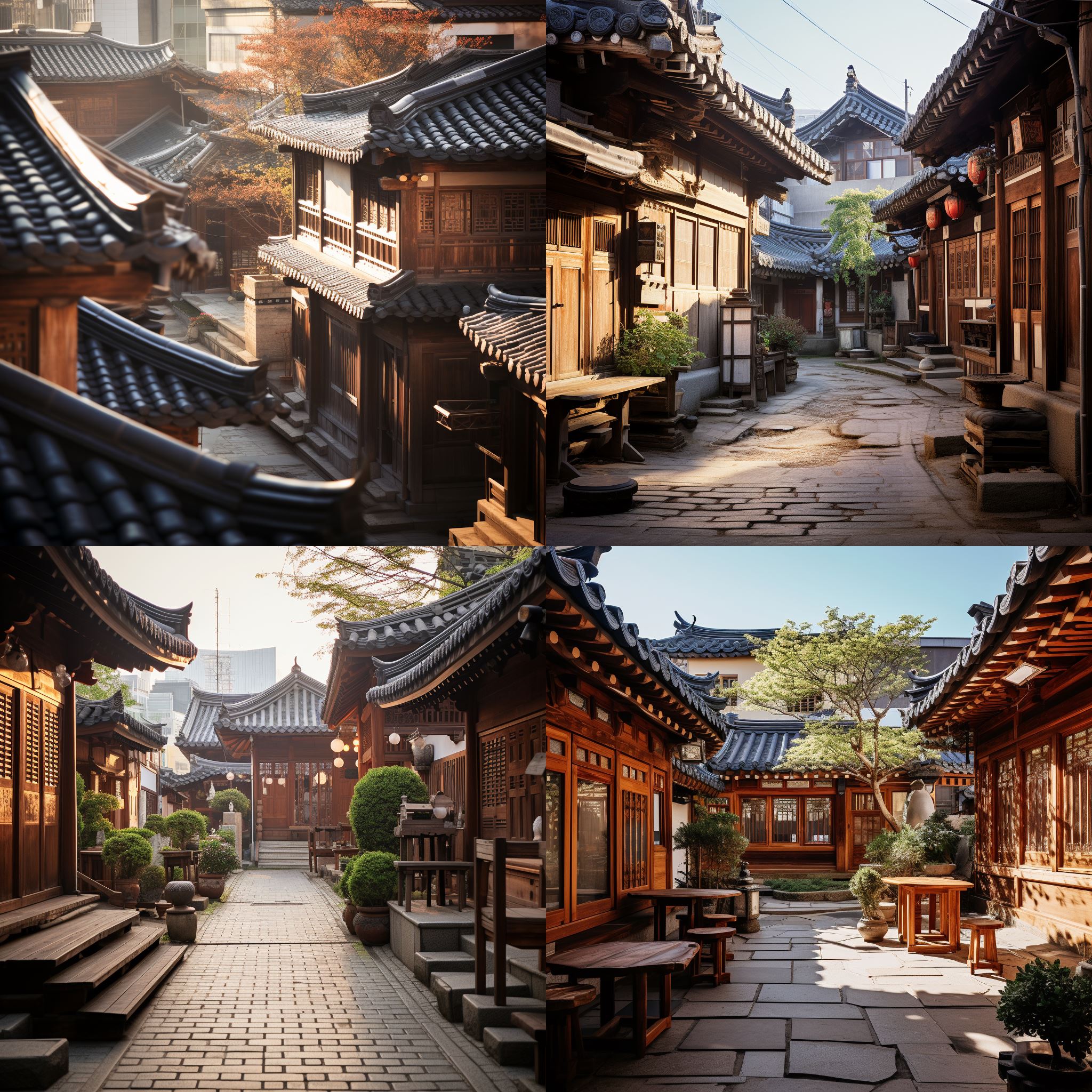Architecture Hanok traditionnelle à Séoul