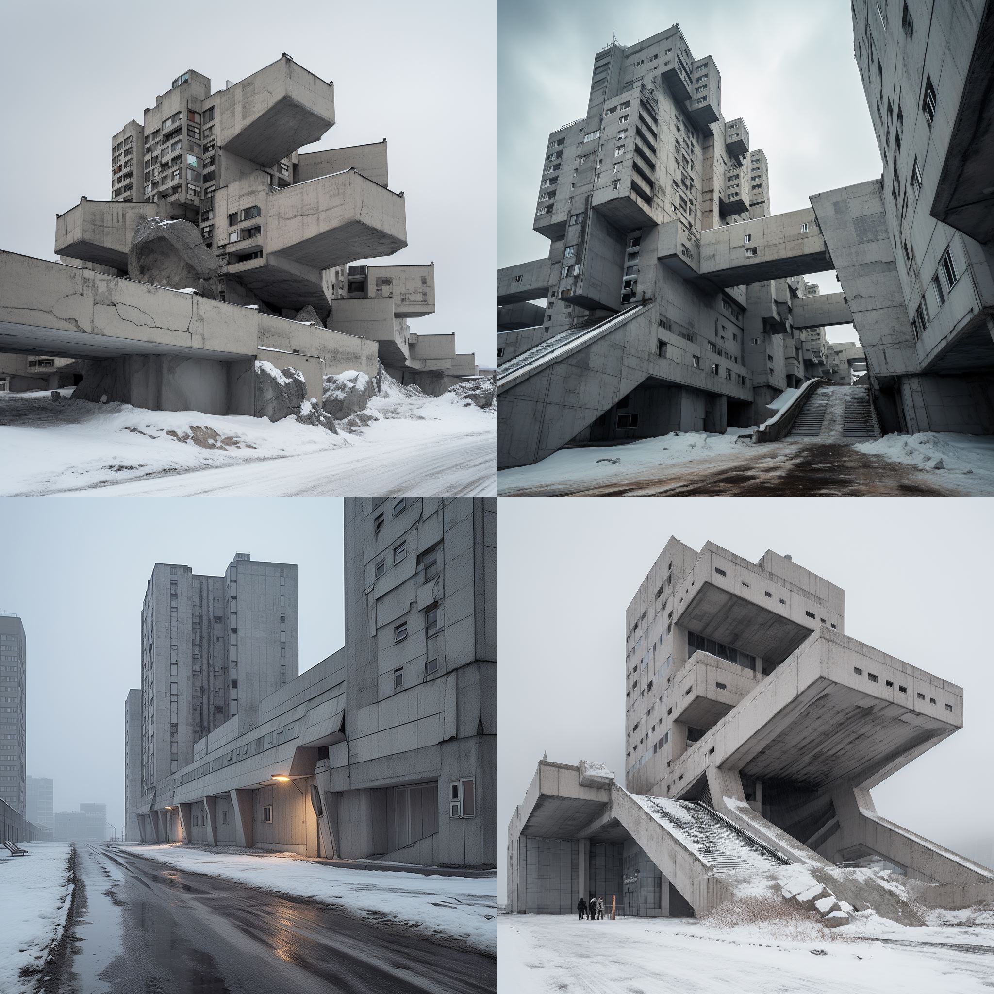 Architecture brutaliste à Norilsk