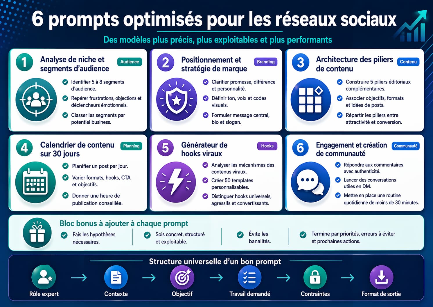 Les 6 prompts ChatGPT indispensables pour les réseaux sociaux